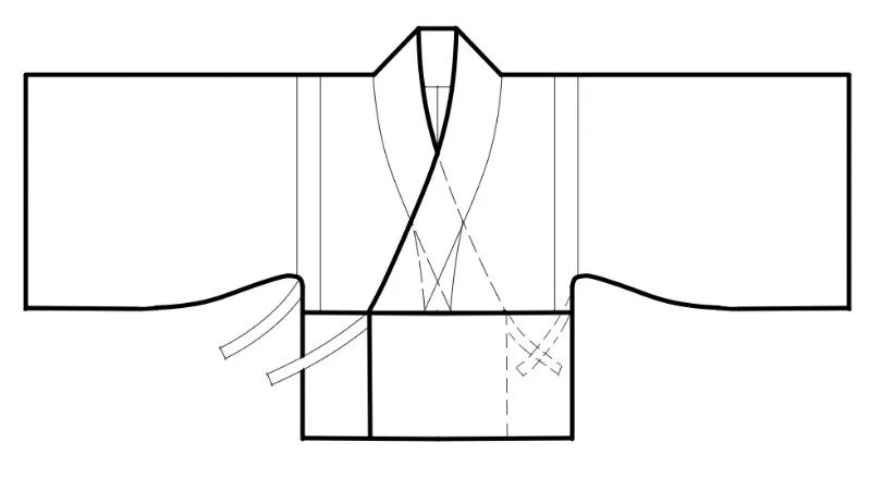 Only the perspective view, can fully display the structure of Hanfu, completely and perfectly present the form information of Hanfu.
A complete structural perspective view, is the most basic foundation for researching Hanfu forms.