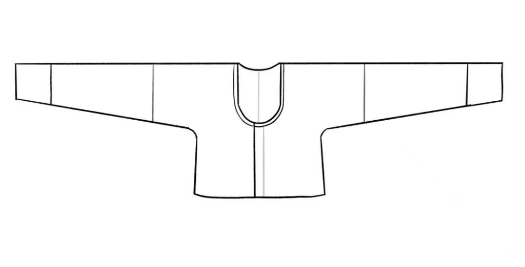 Only the perspective view, can fully display the structure of Hanfu, completely and perfectly present the form information of Hanfu.
A complete structural perspective view, is the most basic foundation for researching Hanfu forms.