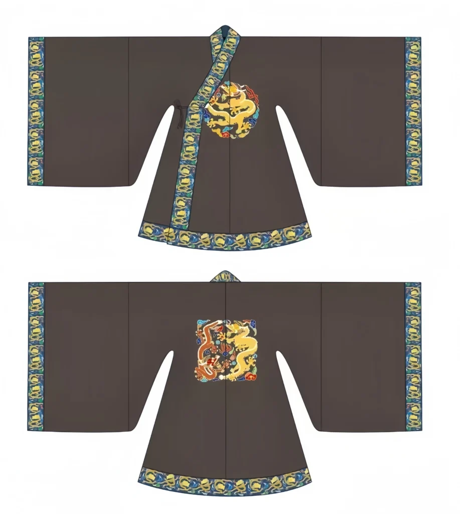 Ming emperor informal attire
Ming emperor crown
Ming court dress
Ming casual robe
Ming Xuanduan robe